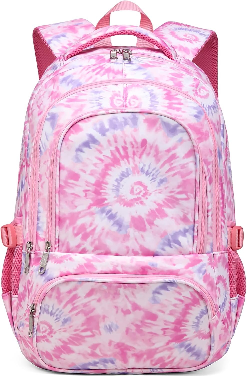 BLUEFAIRY Kids Backpack for Girls Elementary Primary Middle School Bags for Aged 8-10 for Teens Childs Bookbags Back to School Book Bags Gifts Mochilas para Niñas de 6 7 8 9 10 Años Tie-dye Pink