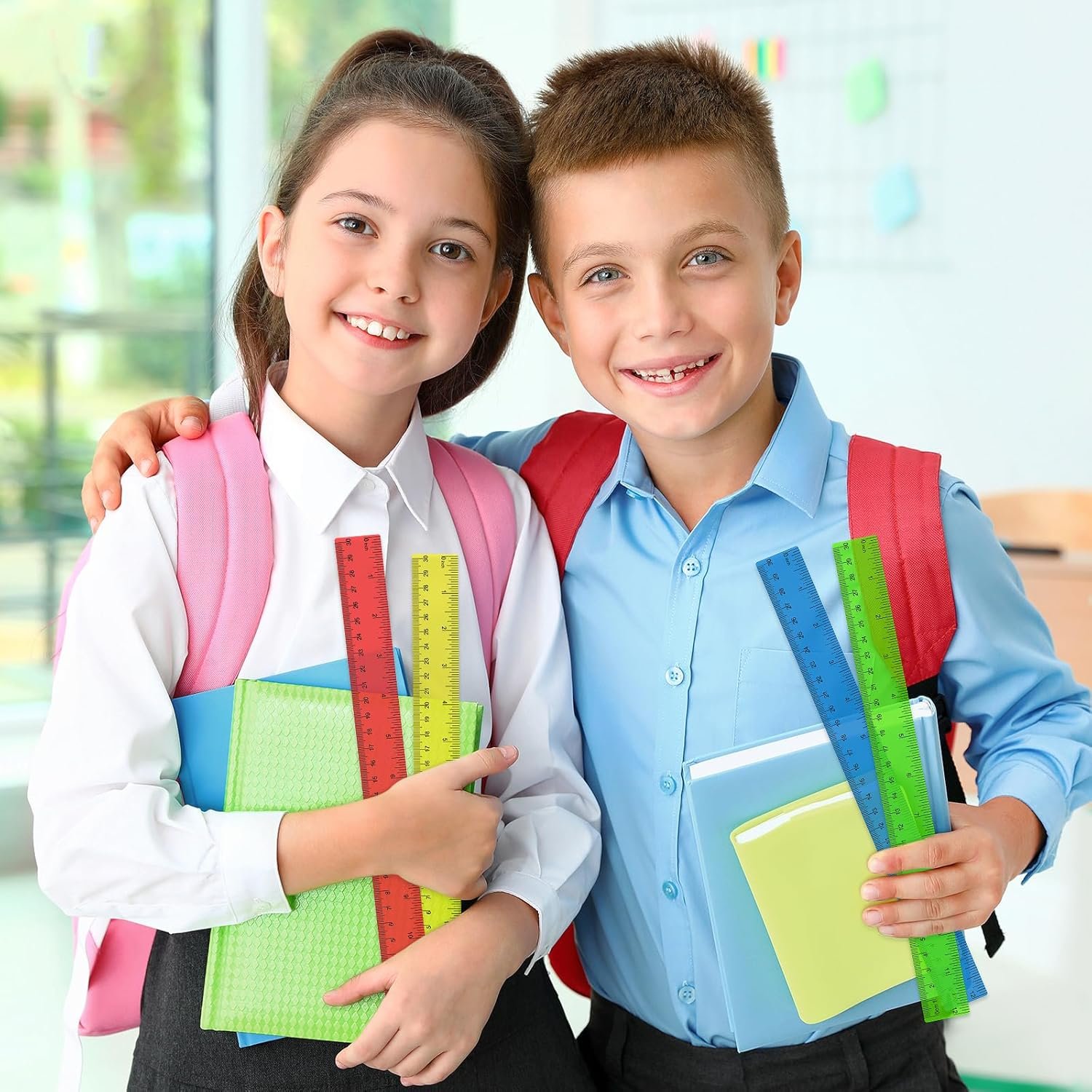 32 Pack Clear Plastic Ruler 12 Inch, Rulers Bulk for Classroom, Transparent Assorted Color Ruler with Centimeters and Inches, Metric Rulers for Kids, Ideal Back to School Office Home Supplies - Image 6