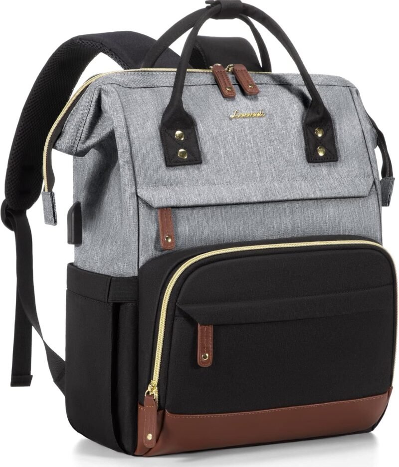 LOVEVOOK Laptop Backpack for Women, 15.6 Inch Work Business Backpacks Purse With Large Capacity, Waterproof Nurse Bag College Bookbag for School, Waterproof Casual Daypack for Travel