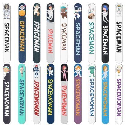 ReliThick 54 Pcs Spaceman Writing Tools Spacers 18 Styles Wooden Handwriting Spacer Tool 4.72 x 0.71 x 0.08 Inches Writing Management Tools for Students School Classroom to Learn Proper Word Spacing