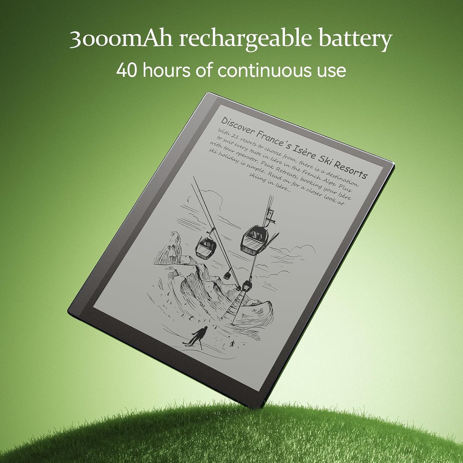 Kloudnote Slim 10.3" Digital Notebook, E Ink Tablet and ePaper Notepad for ebook Reading and Writing, 227ppi ereader Device in 2025, 5.3mm Ultra-Thin (Grey) - Image 8