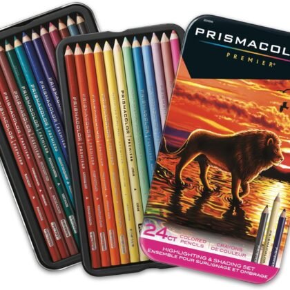 Prismacolor Premier Soft Core Colored Pencils, Vibrant Highlighting and Shading Set, Pack of 24
