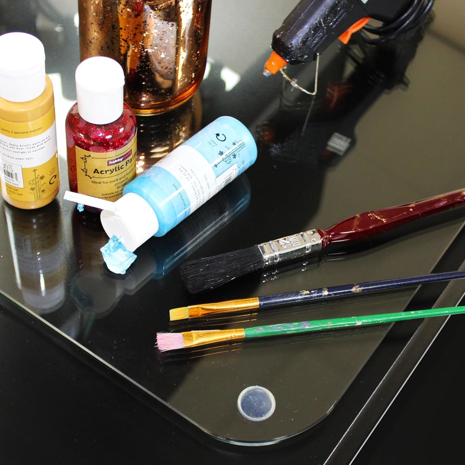 Marvelux Tempered Glass Desk Pad, Clear Surface Protector, Multi-Purpose Durable Computer Desk Mat, Mousepad, Crafting Surface Protector, Beauty Mat, Kitchen Worktop Saver with Anti-Slip Pads 19"x24" - Image 5