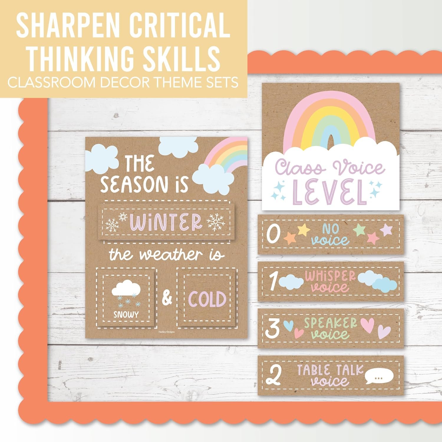 Classroom Calendar Set Bulletin Board Decor – School Calendar For Classroom Elementary & Preschool, Bulletin Board Decorations With Weather Chart & Seasons, Kraft Teacher Must Haves - Image 6