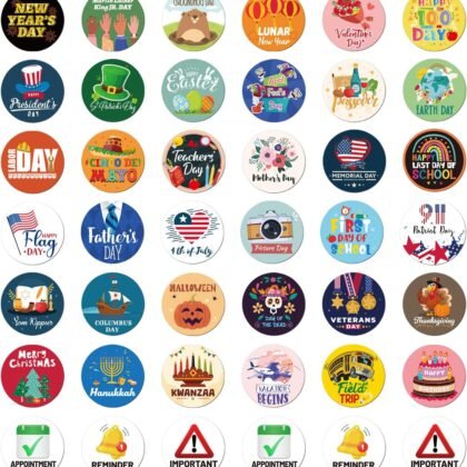 Holiday Magnets for Magnetic Calendar - 42Pcs Flag Day Last Day of School Patriot Day Halloween Refrigerator Calendar Magnets Seasonal Magnetic for Classroom Home Festival Whiteboard