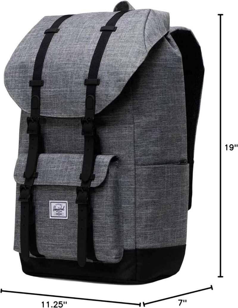 Herschel Supply Co. Little America, Raven Crosshatch, One Size - Image 5