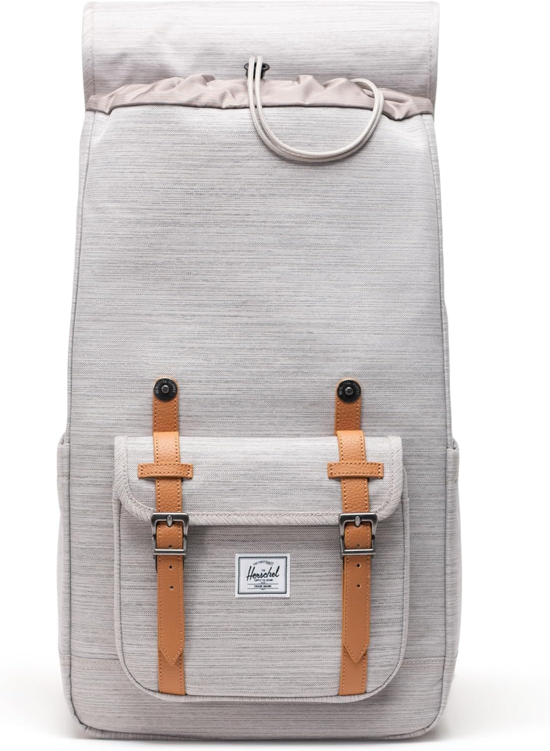 Herschel Supply Co. Little America Backpack – 30L Work & College Bag, Fits 16" Laptop, Travel Carry-On, Water Bottle Pocket, Padded Straps, Durable Backpack for Men & Women, Light Grey Crosshatch - Image 2