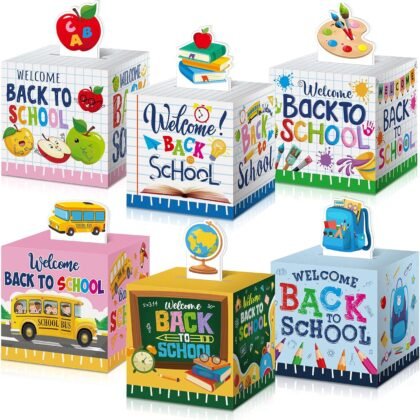 PerKoop 24 Pieces Back to School Candy Boxes First Day of School Party Favor Gift Boxes for Classroom New Semester Favors Kids Birthday Party Supplies