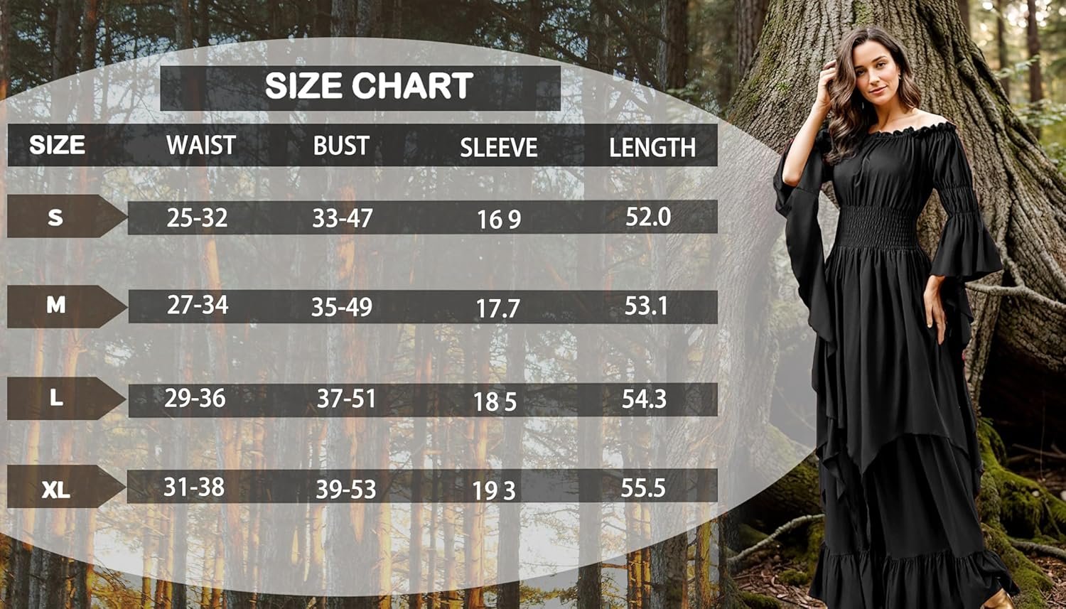 GOLDSTITCH Women's Victorian Dress Renaissance Medieval Costume Gothic Witch Dress for Women - Image 6