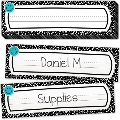 Teacher Created Resources Cool for School Composition Flat Name Plates (TCR9319)