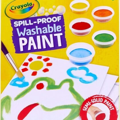Crayola Spill Proof Paint Set, Washable Paint for Kids, Ages 3, 4, 5, 6