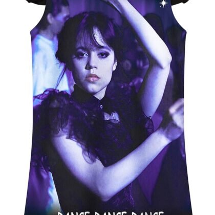 Girls Casual Dress Kids Dark Princess Dancing Queen Patterned Birthday Party Outfits