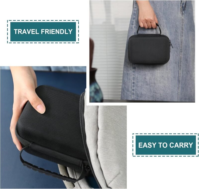 Hard Carrying Case for SUPVAN T50M Pro Bluetooth Label Maker Machine, Inkless Labeler Storage Travel Holder fit Label Tape, Charging Cable, User Manual, Black - Image 5