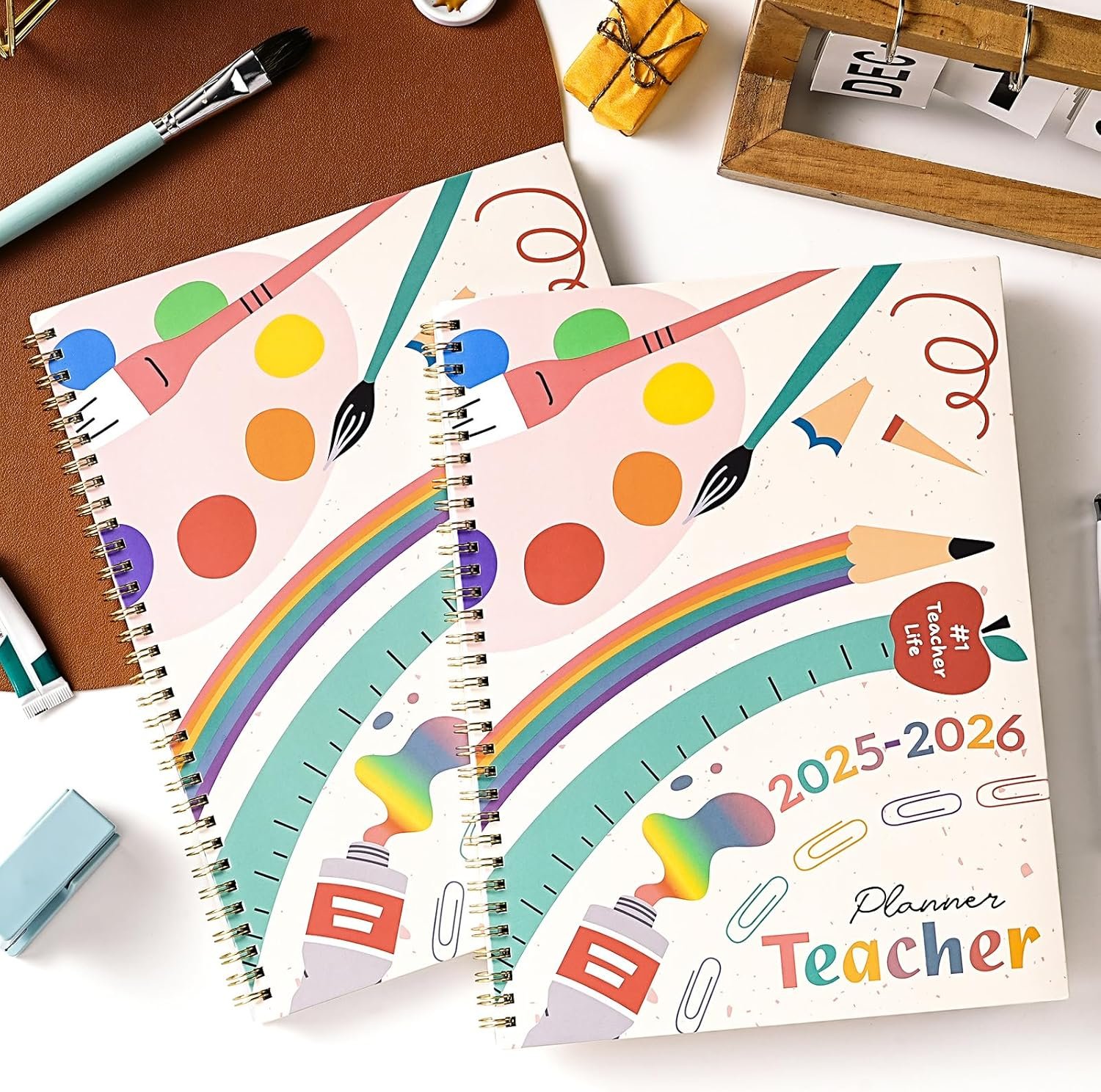 Teacher Planner 2025-2026 - Teacher Lesson Planners 2025-2026 from July 2025- June 2026, Academic Planner for School Year with Colorful Tabs and Inner Pocket, 8.5" x 11" - Image 2