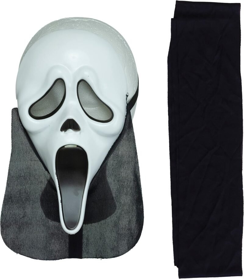 Fun World mens Adult Scream Ghost Face Costume, Black, One Size US - Image 5