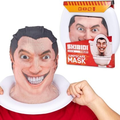 SKIBIDI Toilet Jumpscare Mask, Ultimate Jumpscare Mask, YouTube Animation Sensation, Officially Licensed Toilet Merch