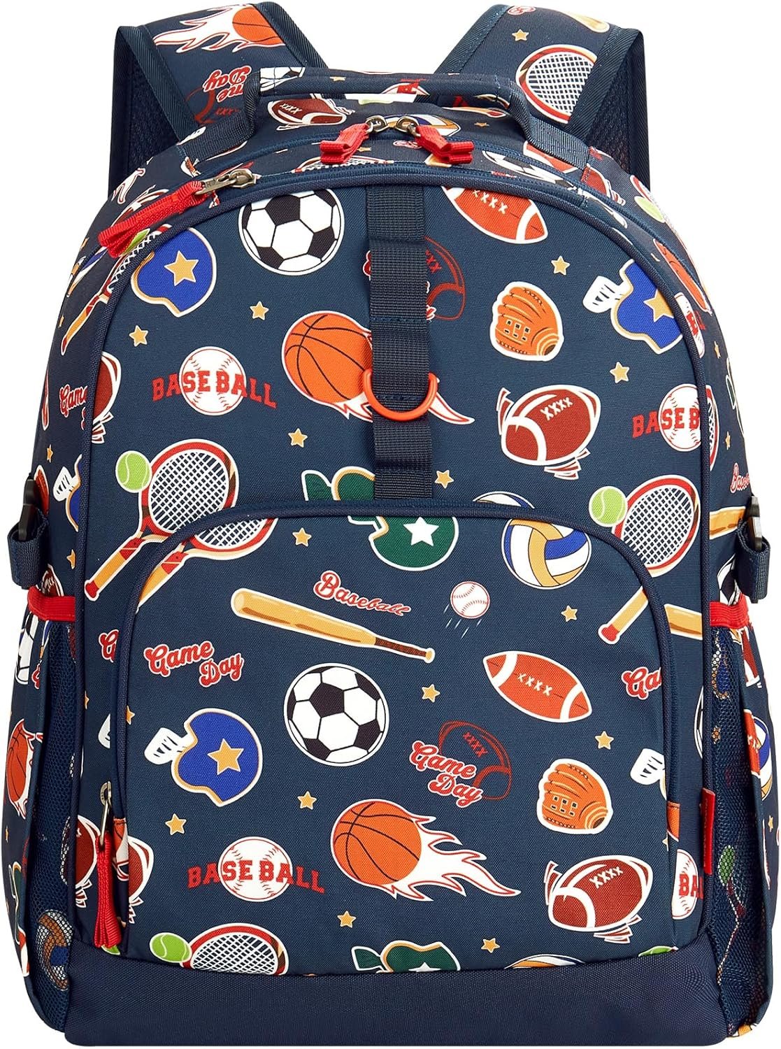 Choco Mocha Balls Backpack for Boys, Elementary School Backpack for Boys Ages 6-8 Kids Kindergarten Backpack Bookbag 17 Inch with Chest Strap, Blue