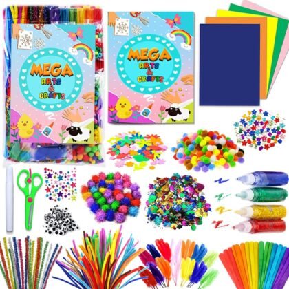 Goodyking Arts and Crafts Supplies for Kids - All in One Kid Crafts Toddler Activities Kids School Supplies Age 4 5 6 7 8 Years Old Craft Art Supply Kit Kindergarten Homeschool