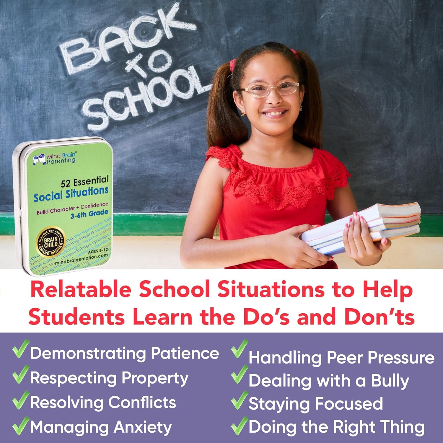 52 Essential Social Situations - Social Skills Activities for Kids (3-6th Grade) - Social Emotional Learning & Growth Mindset for Family, Classroom, Counseling - Conversation Card Games for Kids 8-12 - Image 3