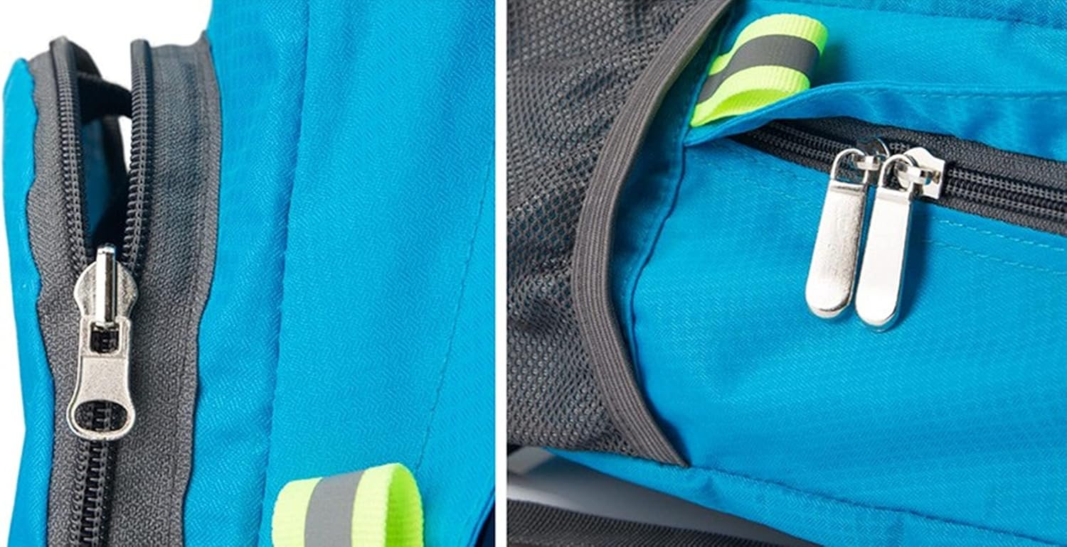 Backpack Packable Foldable Ultra Lightweight Water Resistant Durable Camping Travel Hiking Daypack for Men Women (Black) - Image 4