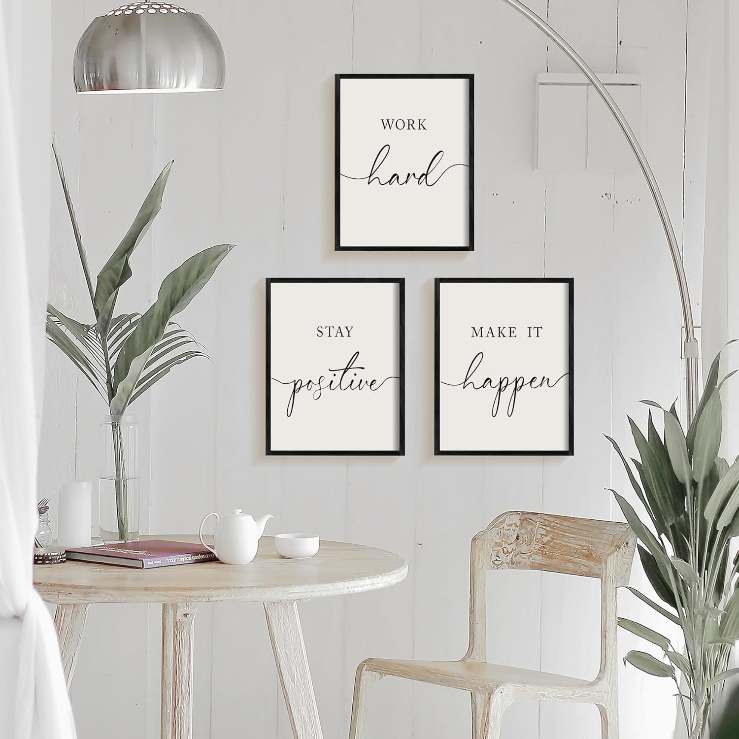 Heiple Motivational Wall Art 11"x14" Framed Wooden Inspirational Office Wall Decor for Men Picture Poster Positive Work Hard Quote Wall Decor for Home Office Bedroom (Black, 11”x14”) - Image 7