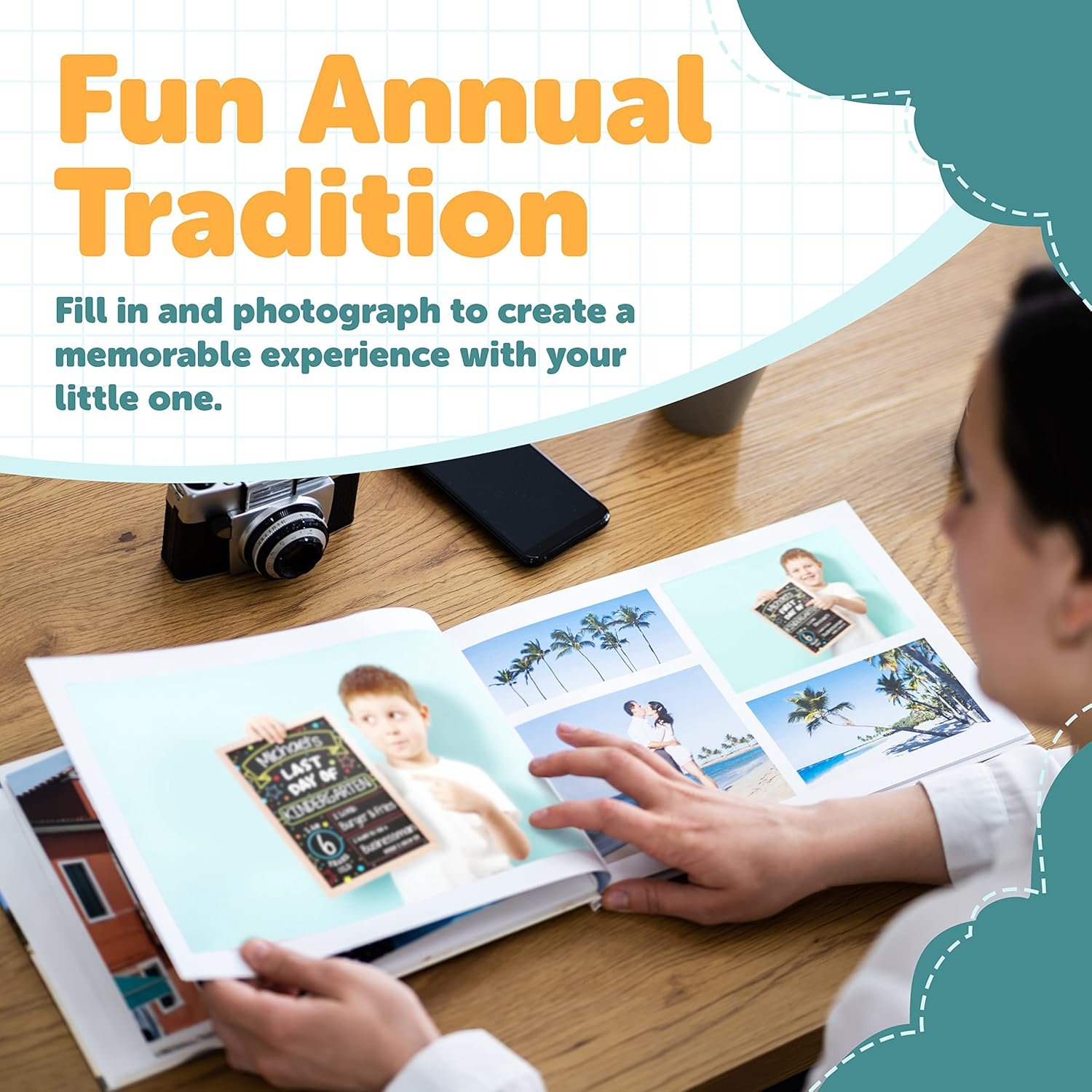 First Day Last Day of School Chalkboard Double Sided Sign with Frame - 14" x 10" - Image 7