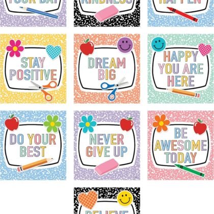 Teacher Created Resources Cool for School Positive Sayings Accents (TCR9307)