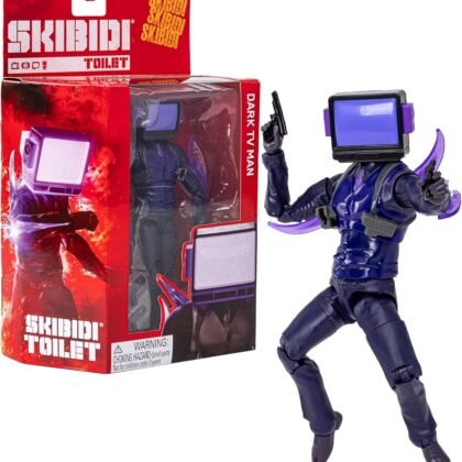 SKIBIDI Toilet Deluxe Figure - Series 2, 6" Collectible Figures, YouTube Animation Sensation, Officially Licensed Toilet Merch - Dark TV Man
