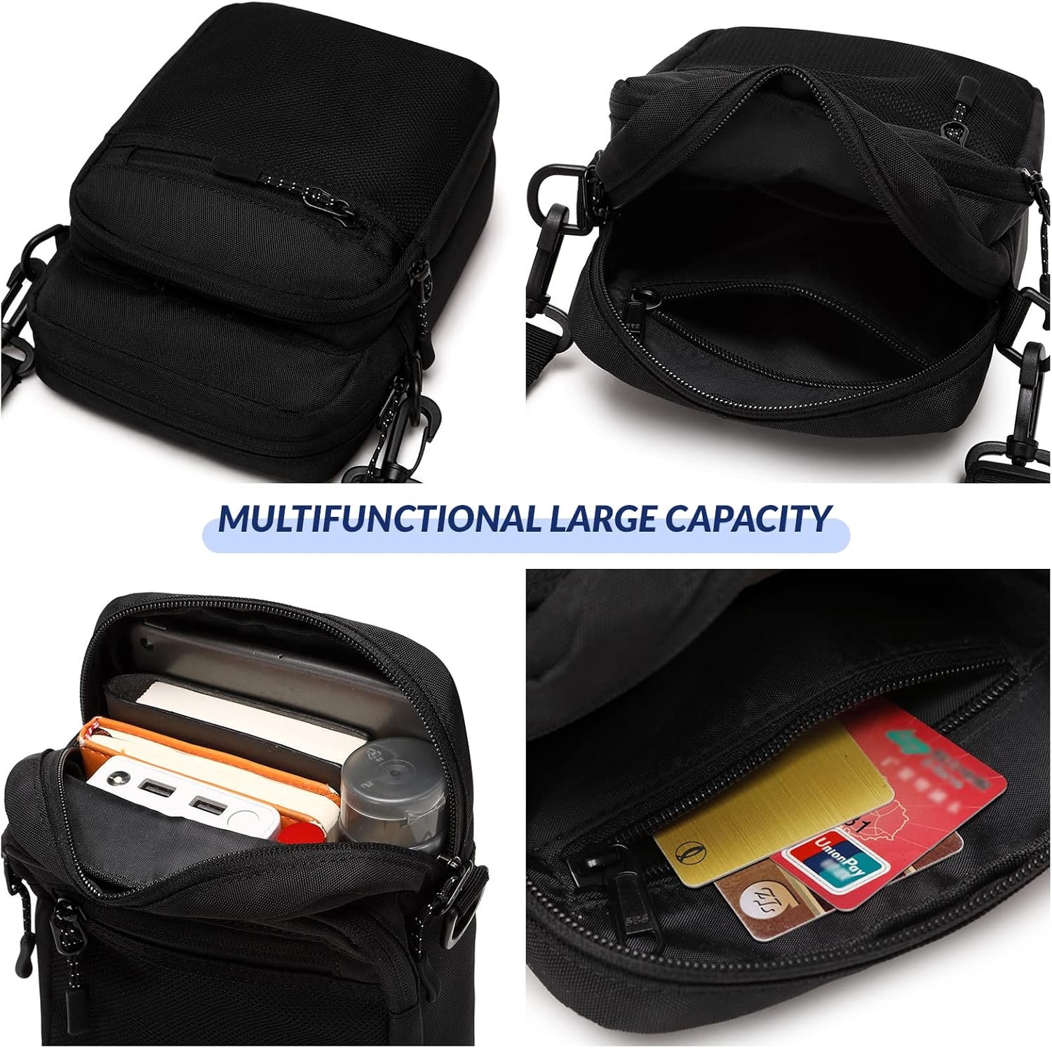 Lohol Small Messenger Bag for Men Women, Water Resistant Adjustable Crossbody Sling bag Purse for Travel Sports - Image 4