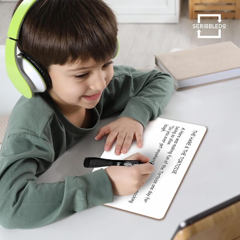 Scribbledo Small White Board Dry Erase Mini Whiteboard 6x9 Inch Small Dry Erase Board Marker Board Dry Erase Lapboards Handheld Personal White Boards for Students Small Whiteboard Office Kitchen - Image 6