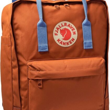 Fjällräven Kånken Backpack for Men, and Women - Lightweight Rugged Vinylon Fabric, Dual Top Handles with Snap Closure, and Classy Look Teracotta Brown/Ultramarine One Size One Size