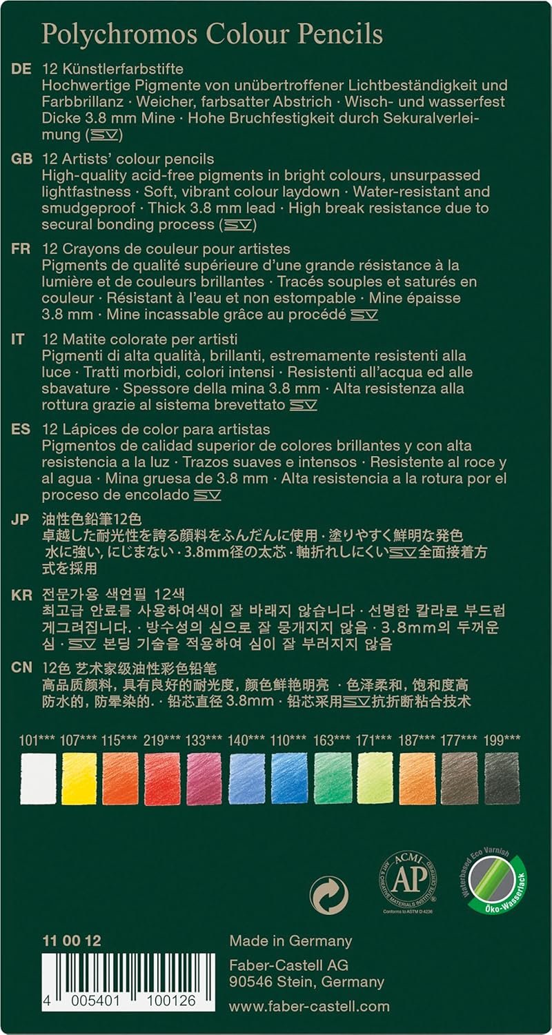 Faber-Castell Polychromos Artists' Color Pencils - Tin of 120 Colors - Premium Quality Artist Pencils - Image 9
