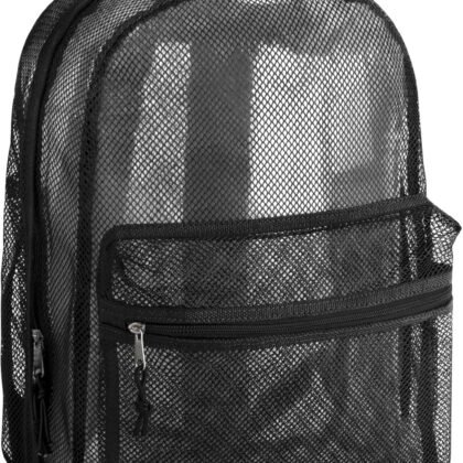 Transparent Mesh Backpacks for School Kids, Beach, Travel - Mesh See Through Backpack with Padded Straps Large