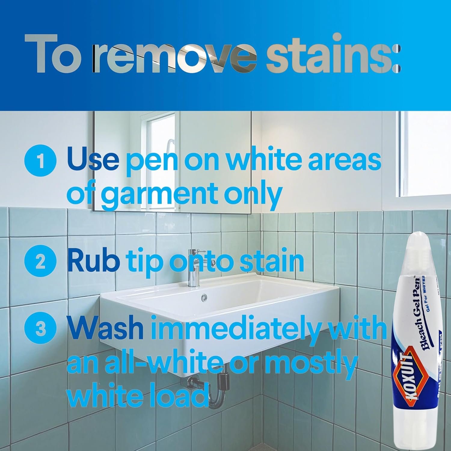 Bleach Pen,Bleach Pen for Clothing,bleach gel Pen,Stain Remover Pen, Mold Stain Remover Gel Cleaner, Clothing bleached DIY design, Travel Accessories, Lnstantly Remove Stains(Milky white) 1PCS. - Image 7