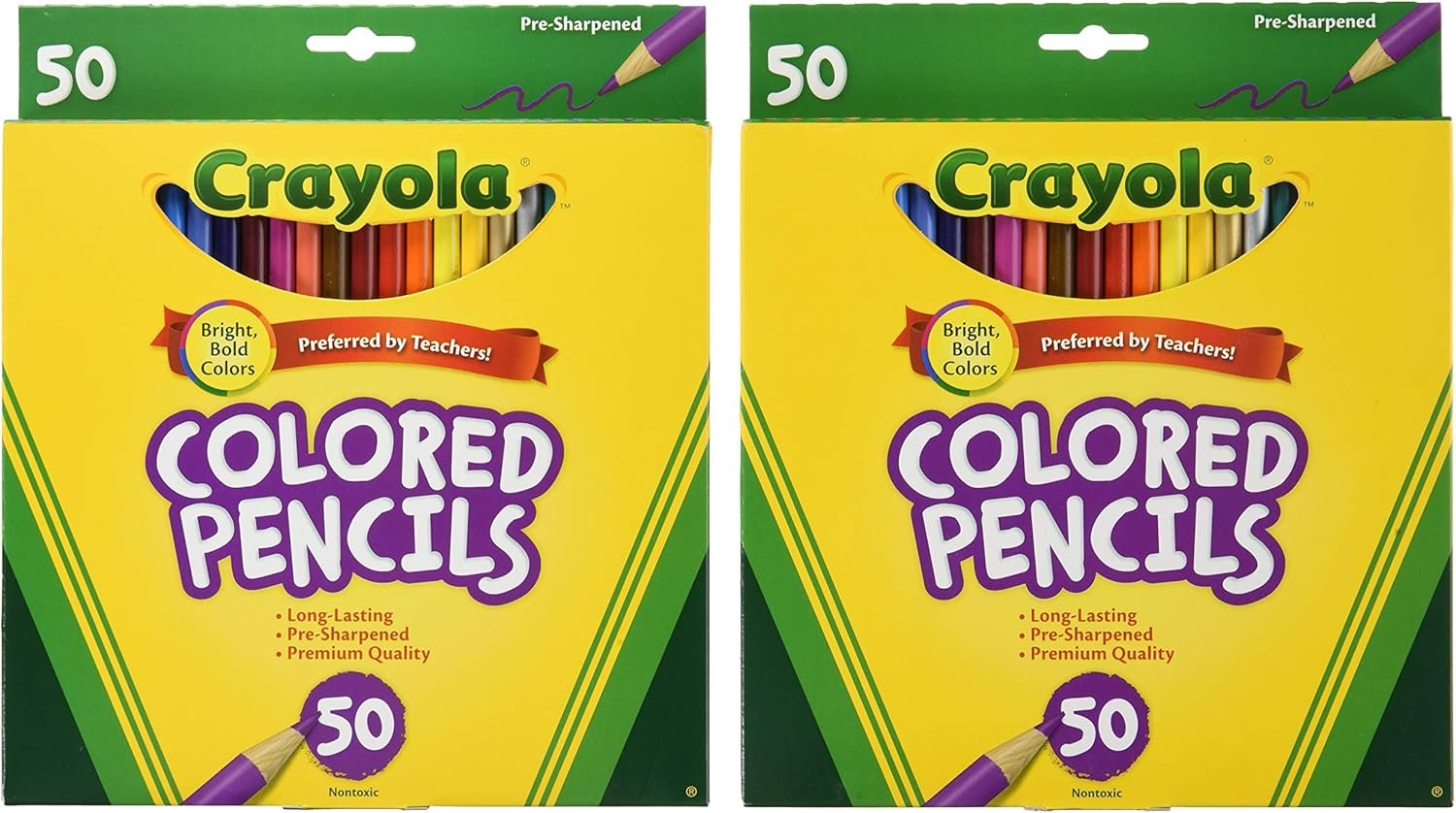 Crayola 50ct Long Colored Pencils (68-4050) Pack of 2