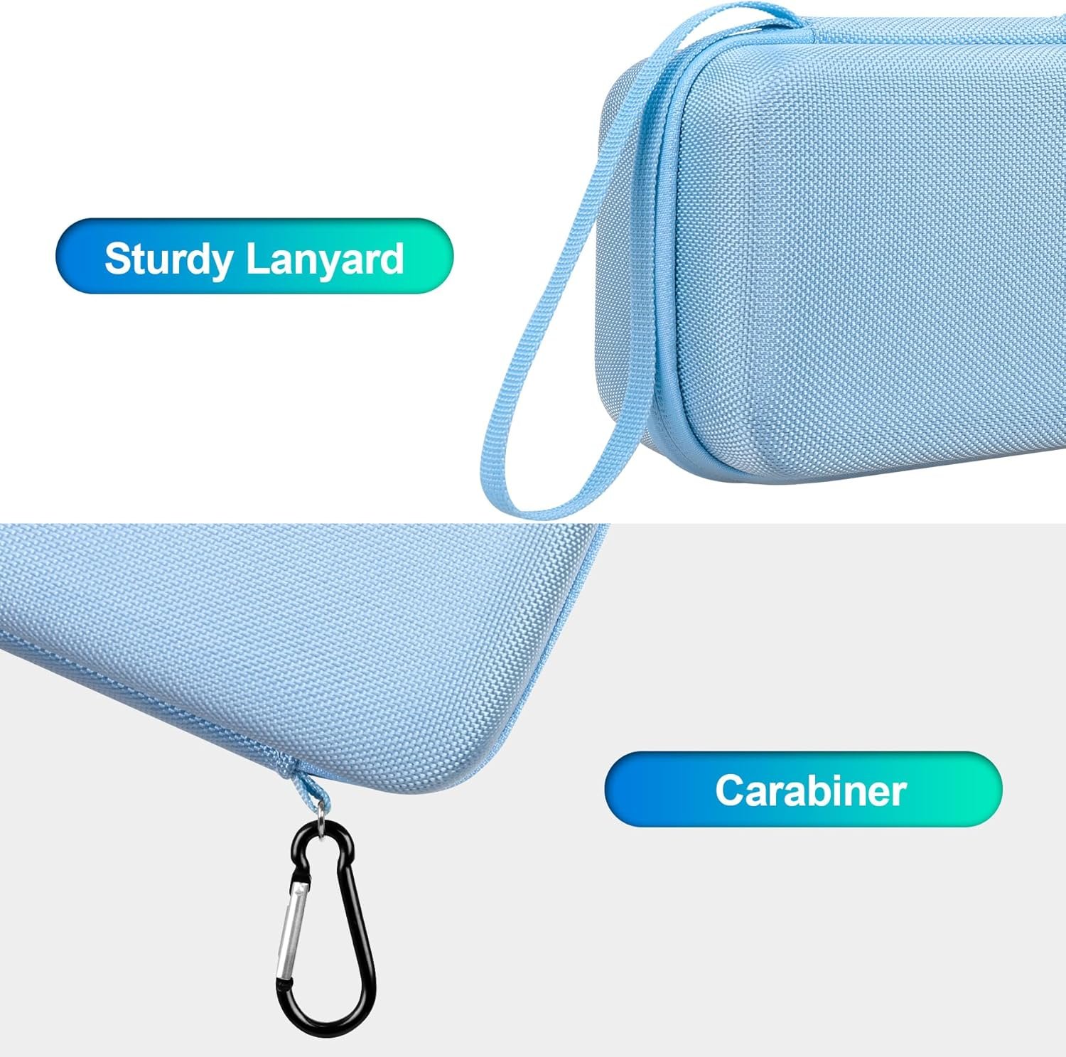 BOVKE Carrying Case Compatible with SUPVAN T50M Pro Bluetooth Label Maker Machine, T50M Pro Portable Inkless Labeler Holder with Extra Space for Label Maker Tapes, Cables, Blue - Image 4