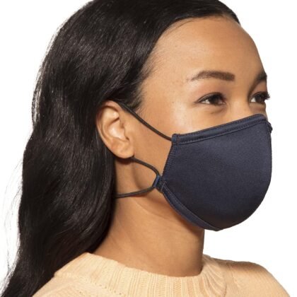 Copper Fit Unisex Never Lost Face Masks for Adults, Reusable Washable Fabric Mask, Copper Infused , 2 Pack