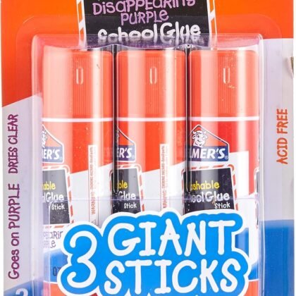 Elmer's Disappearing Purple School Glue Sticks, Washable, 22 Grams, 18 Sticks Total (Packaging May Vary)
