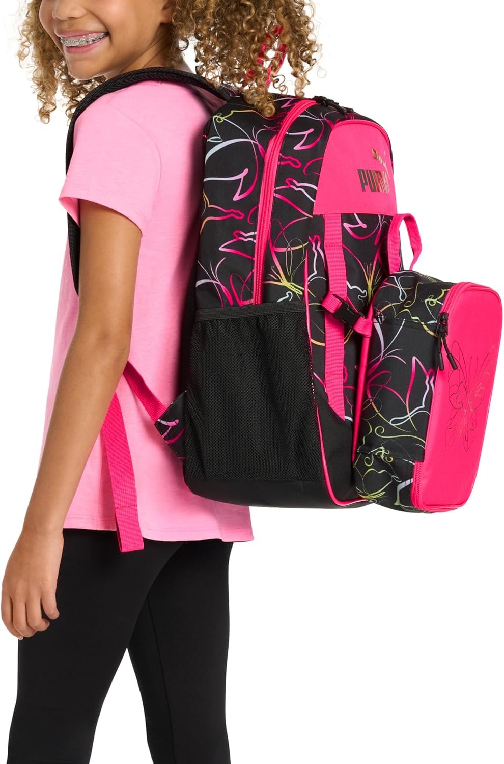 PUMA Unisex Kid's Colony Lunch Kit & Backpack Combo, Knockout Pink, Medium - Image 5