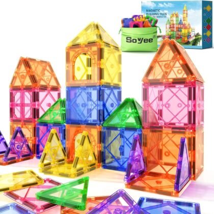 Magnetic Tiles Toddler Toys Magnetic Building Blocks for Kids Ages 3-12 STEM Educational Toys for Girls & Boys Sensory Play for Preschool Learning Classroom Must Have Decor