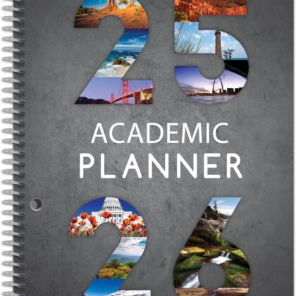 Dated Middle High School Student Planner 2025-2026 Academic School Year, ‎Medium (6.75" by 9") Matrix Style Datebook with Boulder Cover