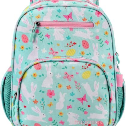 mibasies Girls Backpack 5-8: Lightweight Kids Backpacks for Girls - Girl Bookbag for Elementary School - Rabbit