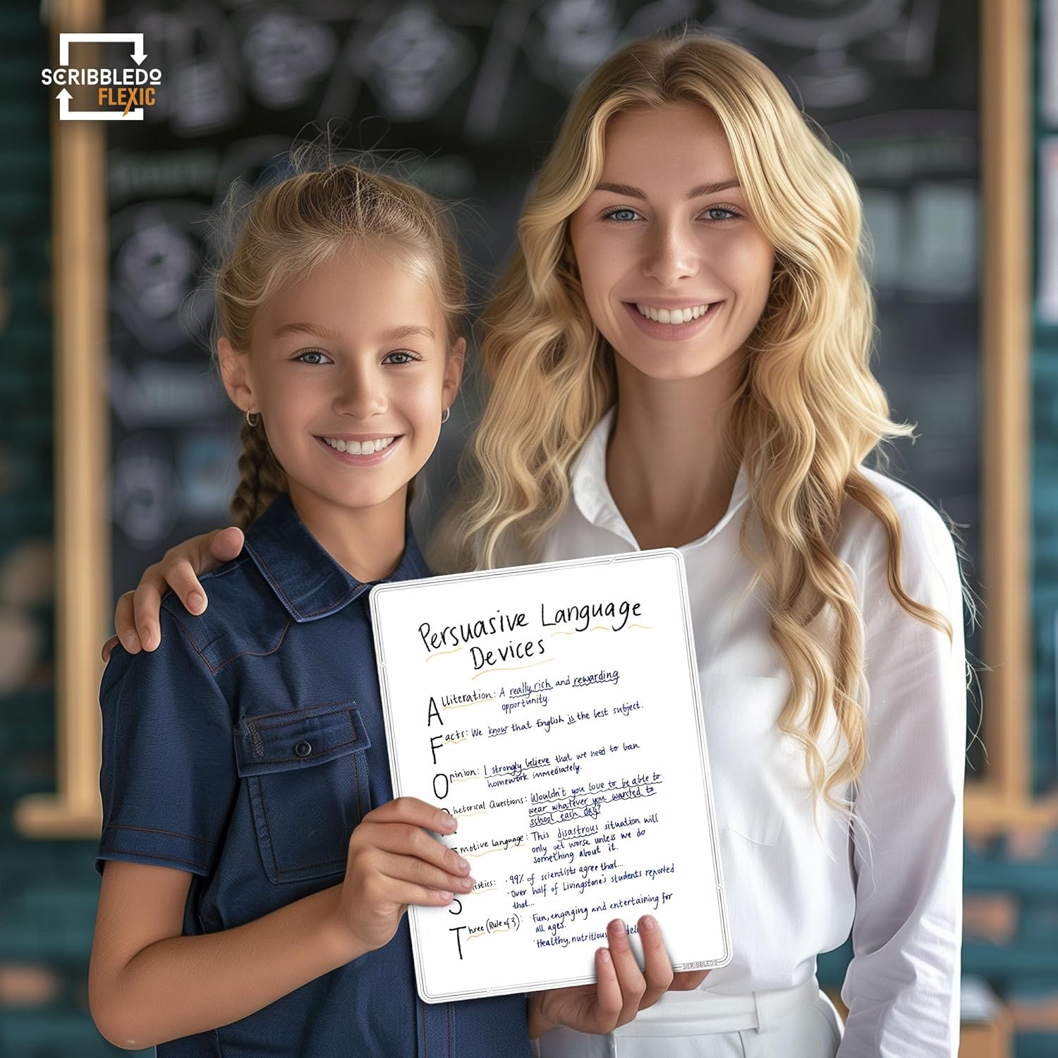 SCRIBBLEDO Small White Board Dry Erase Sheets 9”x12” for Kids Teacher Class Manipulatives Personal Mini Whiteboards Sheets Students Homeschool Supplies Small Dry Erase Boards Classroom Pack 10 Sheets - Image 9