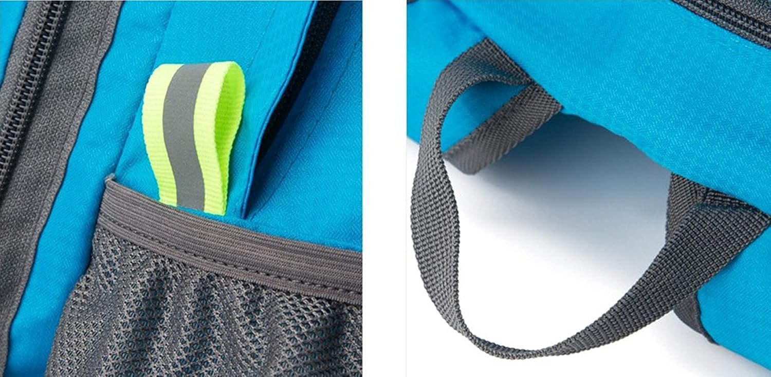 Backpack Packable Foldable Ultra Lightweight Water Resistant Durable Camping Travel Hiking Daypack for Men Women (Black) - Image 5