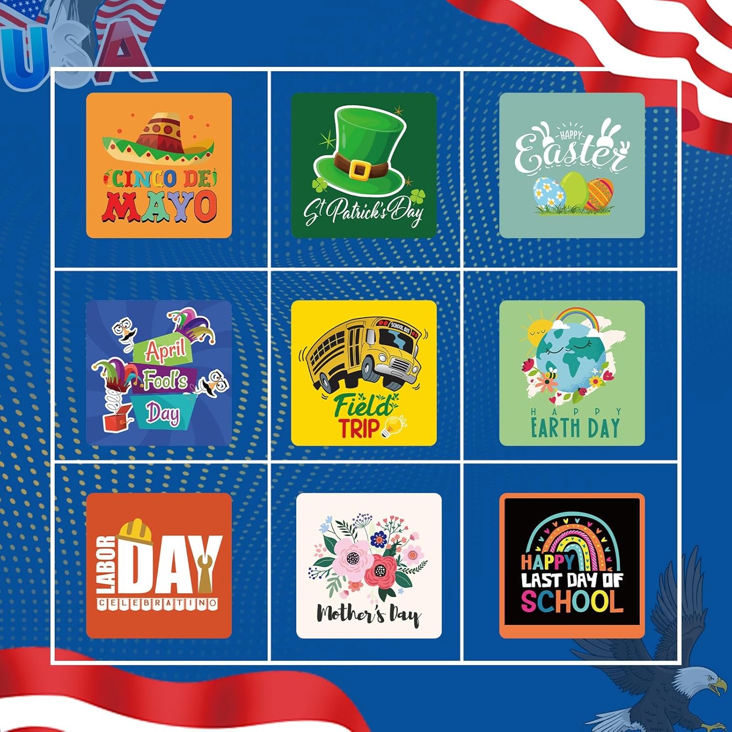 Holiday Magnets for Magnetic Calendar - 42PCS First Day of School Patriot Columbus Day Halloween Calendar Magnet Seasonal Magnetic Calendar for Classroom Home Festival Office Whiteboar - Image 4