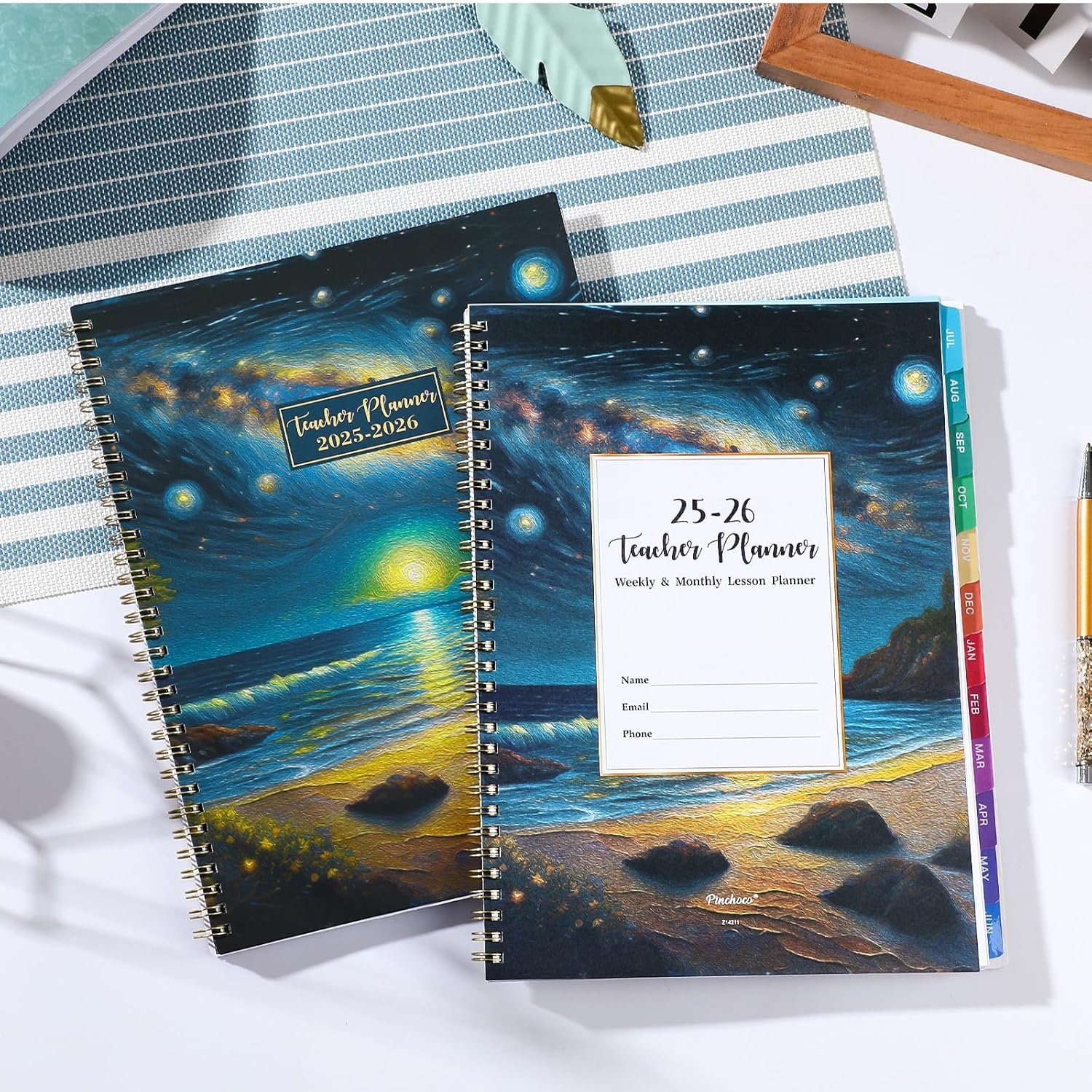 Teacher Planner 2025-2026 - Teacher Lesson Planner 2025-2026, 9" x 11", Jul.2025 - Jun.2026, Weekly & Monthly Lesson Plan Book for Teachers with Back pocket, Colorful Tabs - Image 9