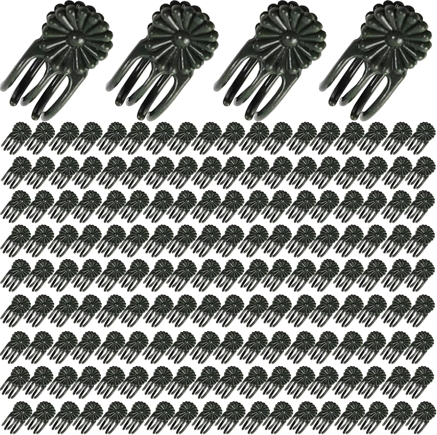 GXXMEI 400PCS Orchid Clips for Plants Support - Dark Green, for Small - Middle Climbing Plants Vine Plants & Single Stem Plants