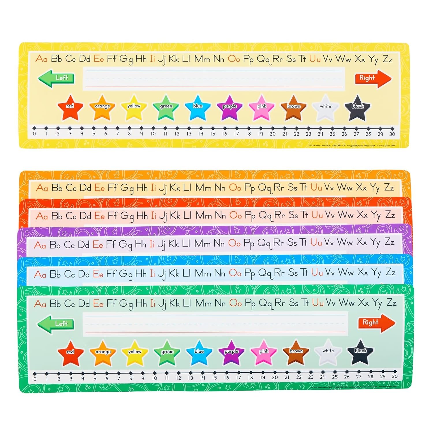 Really Good Stuff Stars and Swirls Desktop Helpers - Set of 24