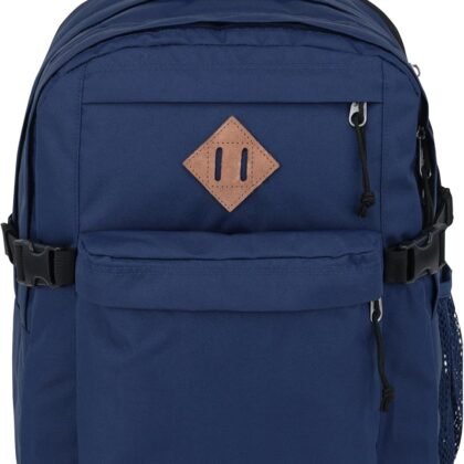 JanSport Main Campus Backpack - Travel or Work backpack w 15-Inch Laptop Sleeve and Dual Water Bottle Pockets, Navy