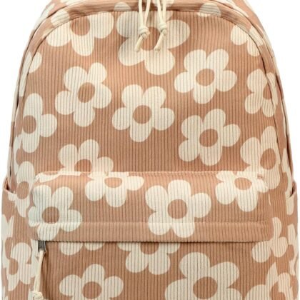 School Backpack for Teen Girls Bookbags Elementary High School Corduroy Laptop Bags Women Travel Daypacks